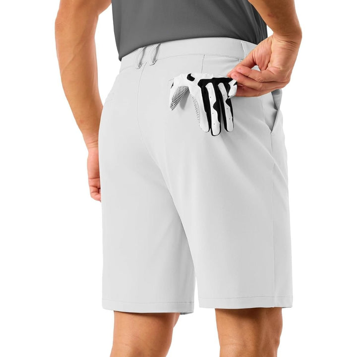 Men's Golf Quick Dry Casual Flat Front Shorts with 4 Pockets - 