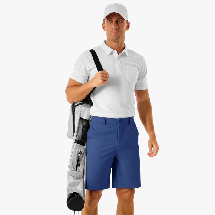 Men's Golf Quick Dry Casual Flat Front Shorts with 4 Pockets - 
