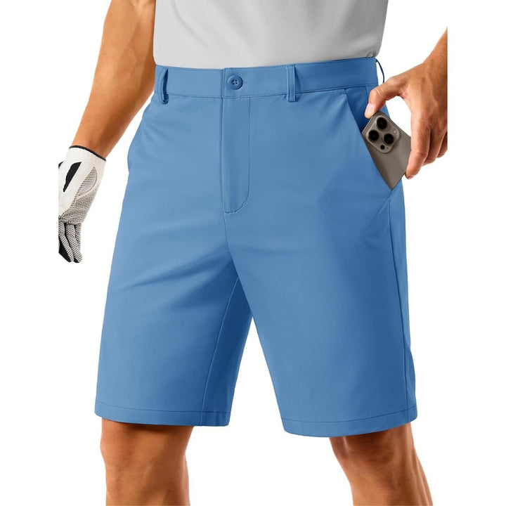 Men's Golf Quick Dry Casual Flat Front Shorts with 4 Pockets - 