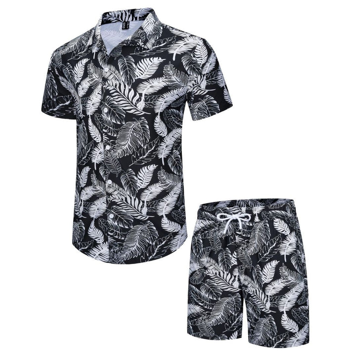 Men's Hawaiian Beach Set 2 - Piece Set Summer Outfit Floral Set - Men's Beach Shorts