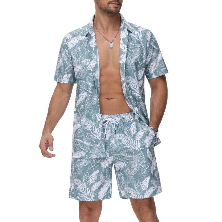 Men's Hawaiian Beach Set 2 - Piece Set Summer Outfit Floral Set - Men's Beach Shorts