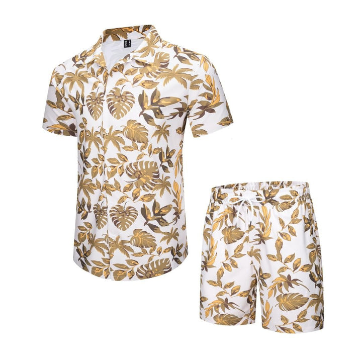 Men's Hawaiian Beach Set 2 - Piece Set Summer Outfit Floral Set - Men's Beach Shorts