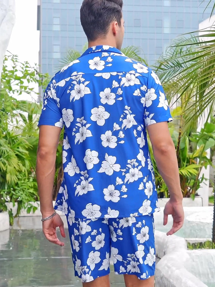 Men's Hawaiian Beach Set 2 - Piece Set Summer Outfit Floral Set - Men's Beach Shorts