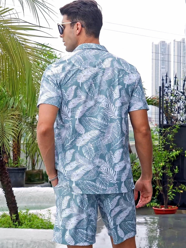 Men's Hawaiian Beach Set 2 - Piece Set Summer Outfit Floral Set - Men's Beach Shorts