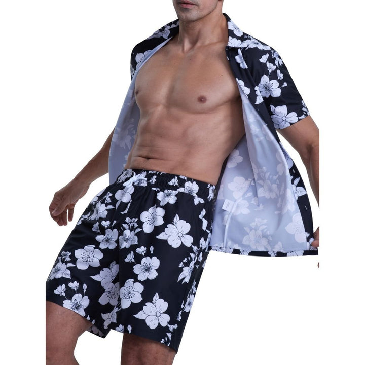 Men's Hawaiian Beach Set 2 - Piece Set Summer Outfit Floral Set - Men's Beach Shorts