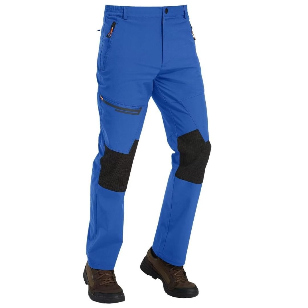 Men's Hiking Fleece Lined Softshell Pants - TACVASEN
