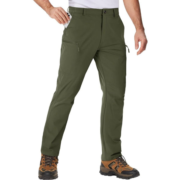 Men's Hiking Water Resistant Ripstop Pants Lightweight Quick Dry with 6 Pockets - Men's Hiking Clothing