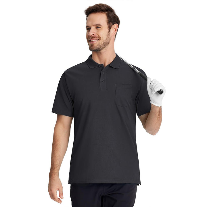 Men's Moisture Wicking Golf Polo Shirts with Pocket - Men's Polo Shirts