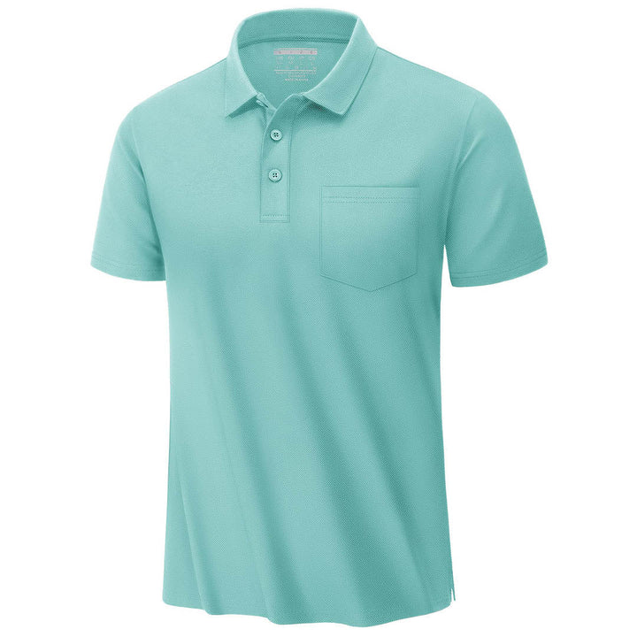 Men's Moisture Wicking Golf Polo Shirts with Pocket - Men's Polo Shirts