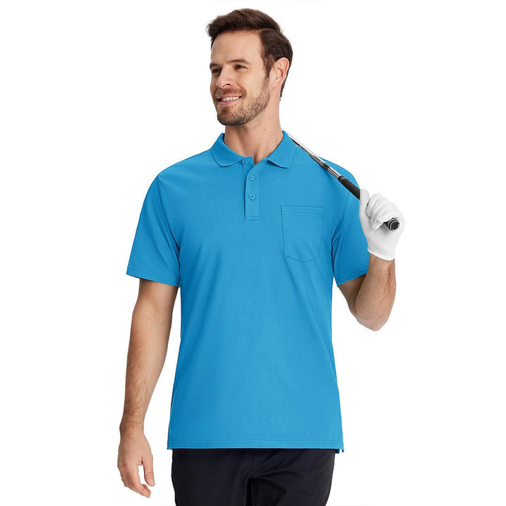 Men's Moisture Wicking Golf Polo Shirts with Pocket - Men's Polo Shirts