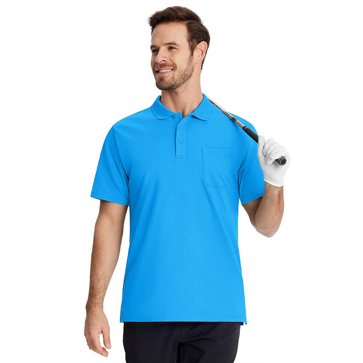 Men's Moisture Wicking Golf Polo Shirts with Pocket - Men's Polo Shirts