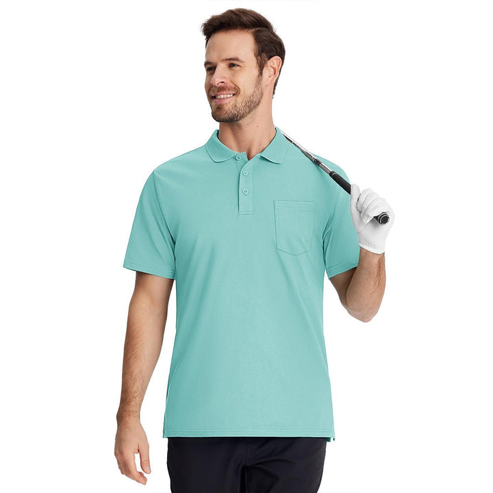 Men's Moisture Wicking Golf Polo Shirts with Pocket - Men's Polo Shirts