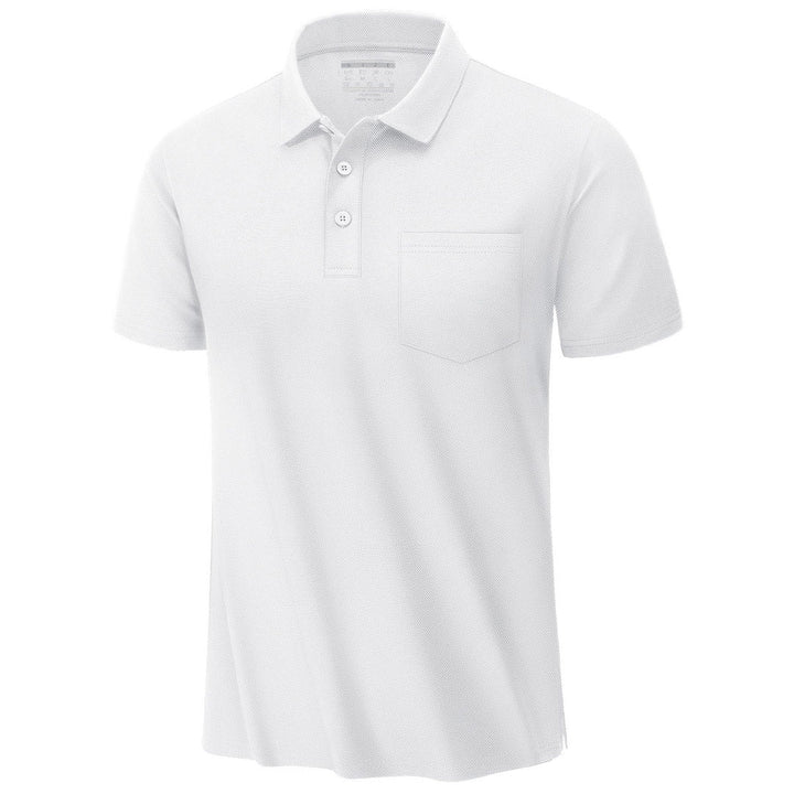 Men's Moisture Wicking Golf Polo Shirts with Pocket - Men's Polo Shirts