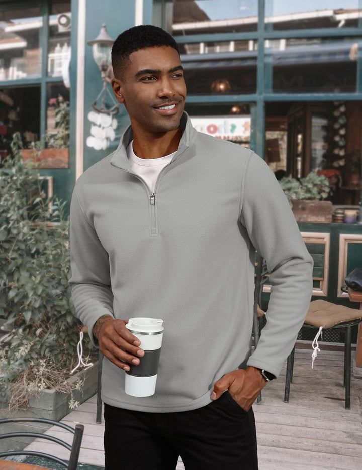 Men's Pullover Workout Fleece 1/4 Zip Sweatshirts - Men's Sweatshirts