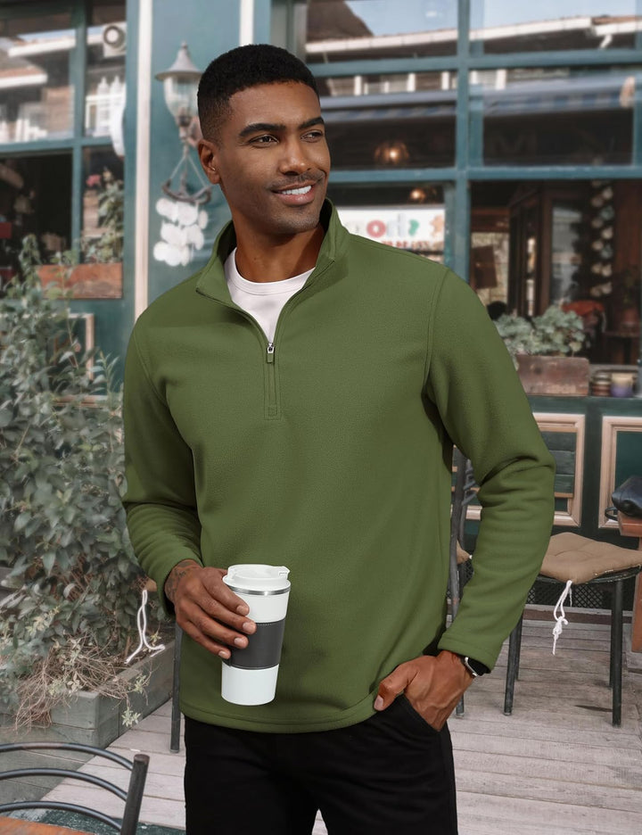 Men's Pullover Workout Fleece 1/4 Zip Sweatshirts - Men's Sweatshirts