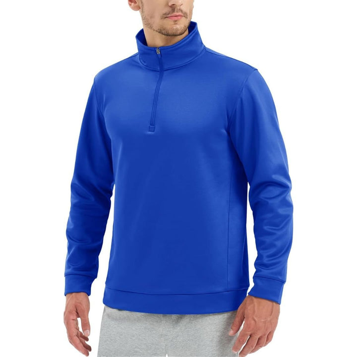 Men's Quarter Zip Pullover Sweatshirts Lightweight Fleece Lined - Men's Sweatshirts