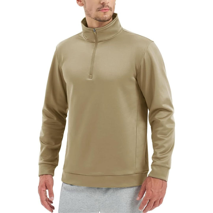 Men's Quarter Zip Pullover Sweatshirts Lightweight Fleece Lined - Men's Sweatshirts