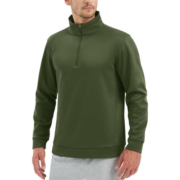 Men's Quarter Zip Pullover Sweatshirts Lightweight Fleece Lined - Men's Sweatshirts