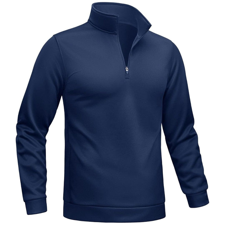 Men's Quarter Zip Pullover Sweatshirts Lightweight Fleece Lined - Men's Sweatshirts