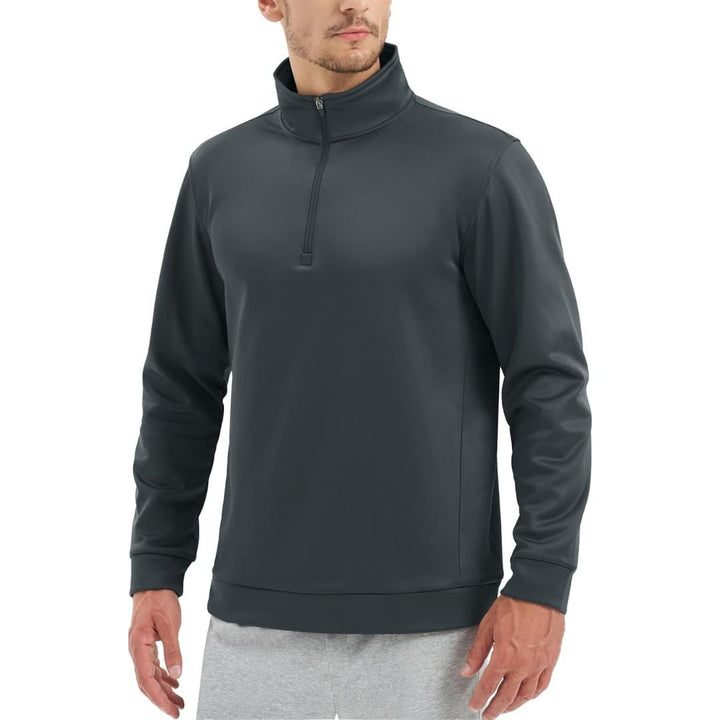 Men's Quarter Zip Pullover Sweatshirts Lightweight Fleece Lined - Men's Sweatshirts