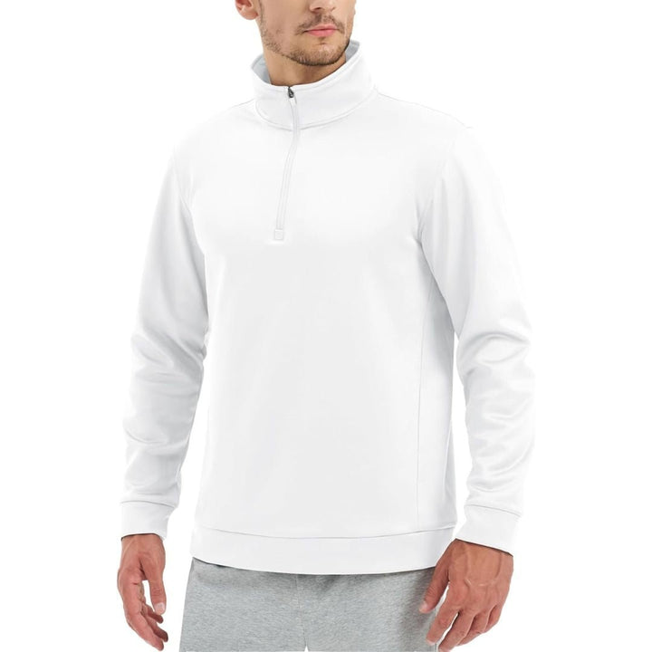 Men's Quarter Zip Pullover Sweatshirts Lightweight Fleece Lined - Men's Sweatshirts