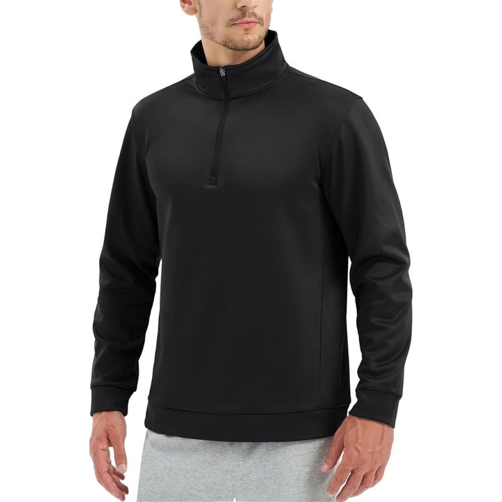 Men's Quarter Zip Pullover Sweatshirts Lightweight Fleece Lined - Men's Sweatshirts