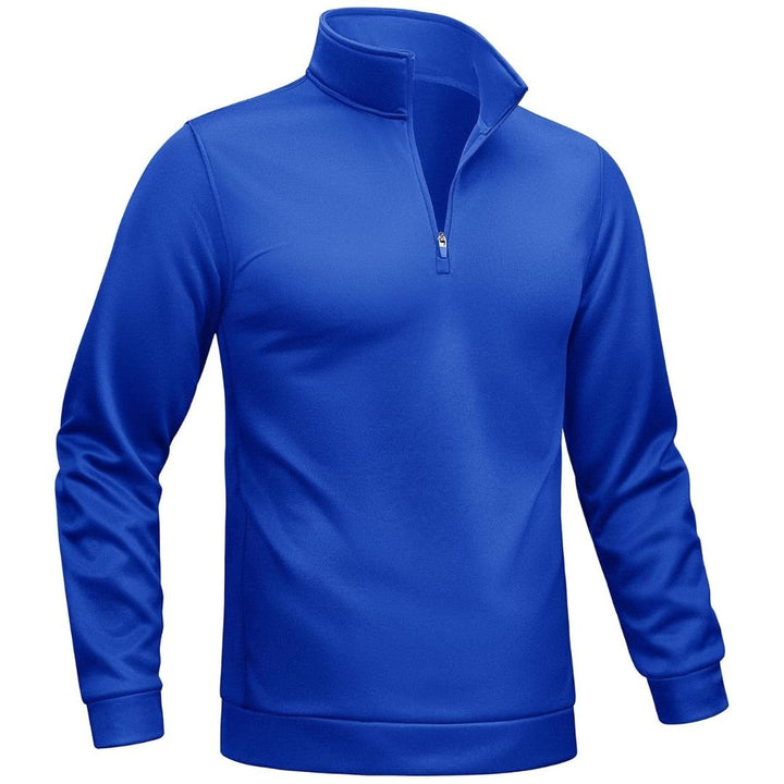 Men's Quarter Zip Pullover Sweatshirts Lightweight Fleece Lined - Men's Sweatshirts