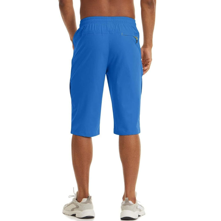 Men's Quick Dry 3/4 Capri Zipper Pockets Long Shorts - Men's Capri Pants