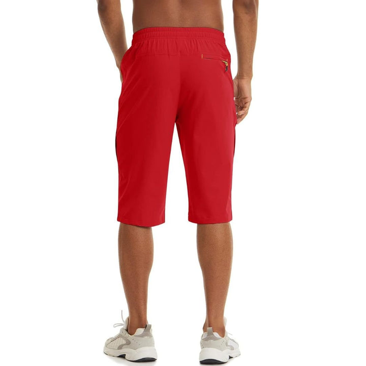 Men's Quick Dry 3/4 Capri Zipper Pockets Long Shorts - Men's Capri Pants