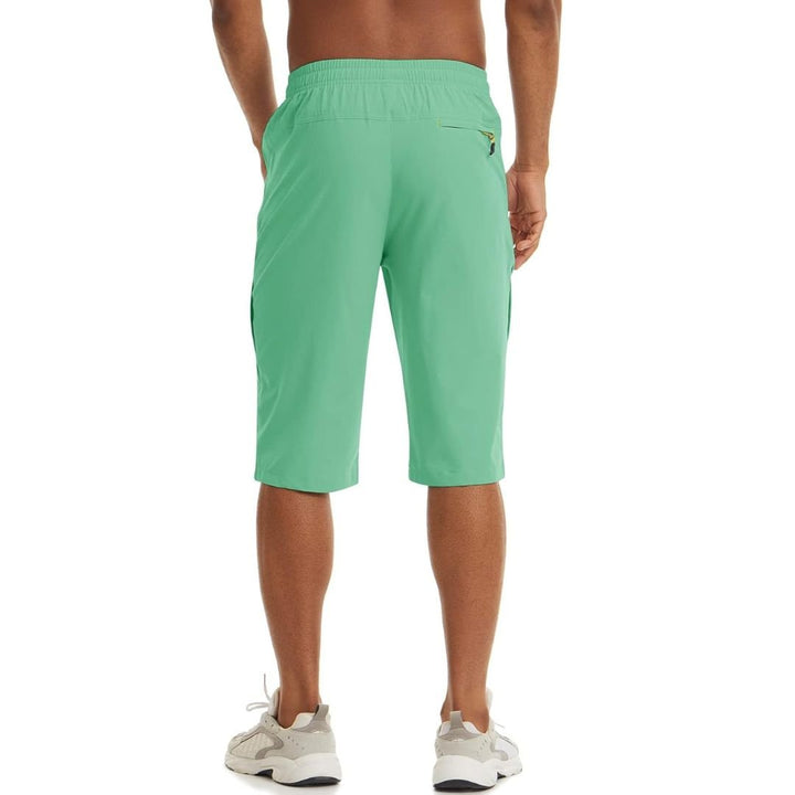 Men's Quick Dry 3/4 Capri Zipper Pockets Long Shorts - Men's Capri Pants