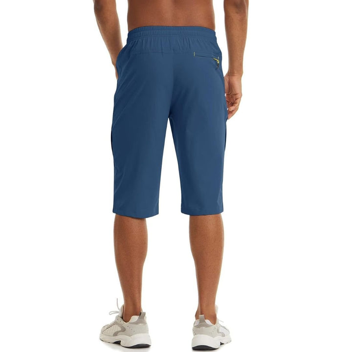 Men's Quick Dry 3/4 Capri Zipper Pockets Long Shorts - Men's Capri Pants