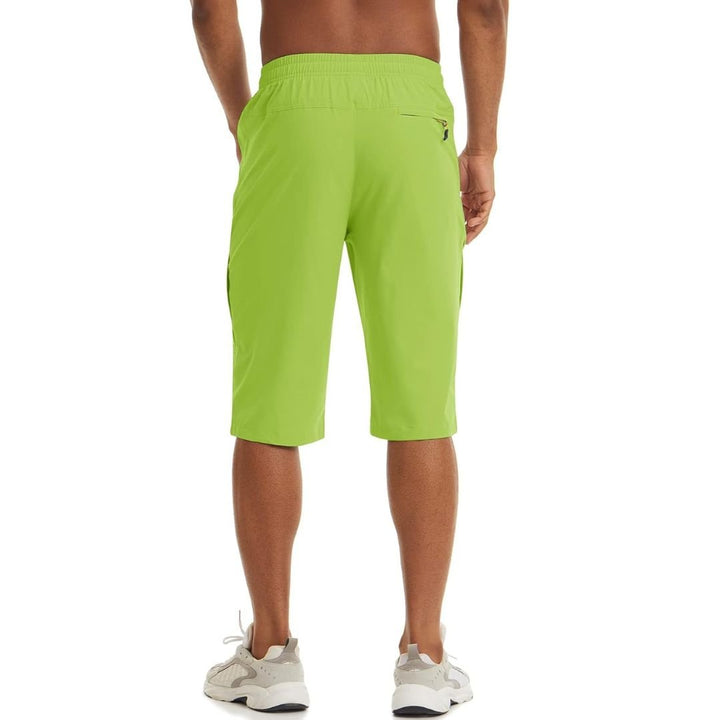 Men's Quick Dry 3/4 Capri Zipper Pockets Long Shorts - Men's Capri Pants