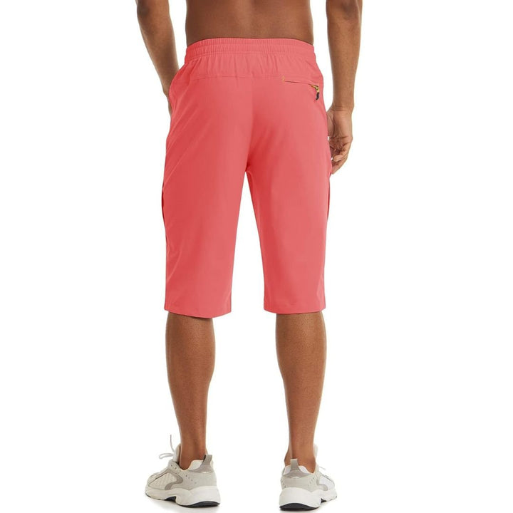 Men's Quick Dry 3/4 Capri Zipper Pockets Long Shorts - Men's Capri Pants