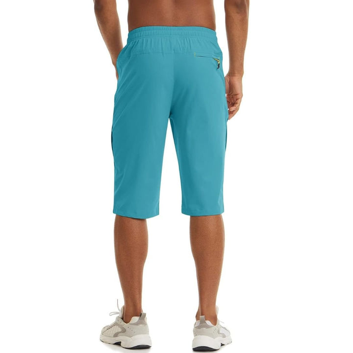 Men's Quick Dry 3/4 Capri Zipper Pockets Long Shorts - Men's Capri Pants