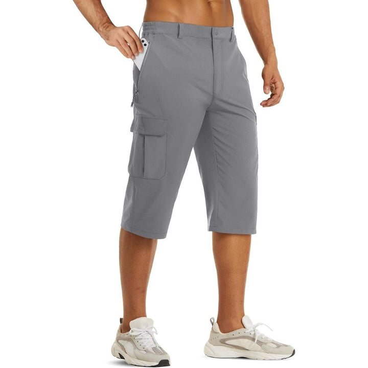 Men's Quick Dry Lightweight Cargo Capri Hiking Long Shorts - Men's Cargo Shorts