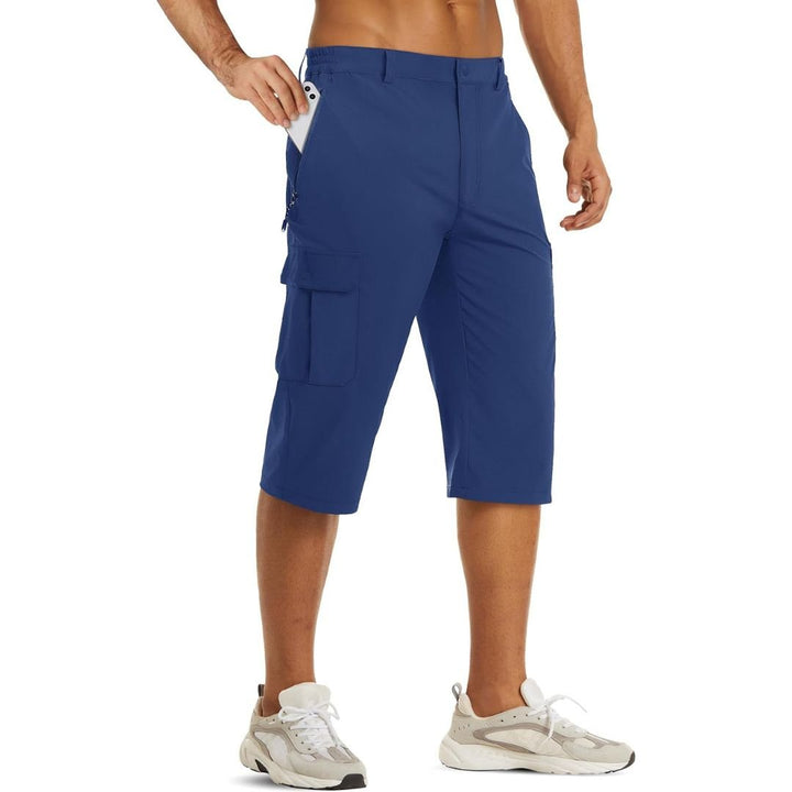 Men's Quick Dry Lightweight Cargo Capri Hiking Long Shorts - Men's Cargo Shorts