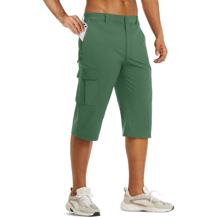Men's Quick Dry Lightweight Cargo Capri Hiking Long Shorts - Men's Cargo Shorts