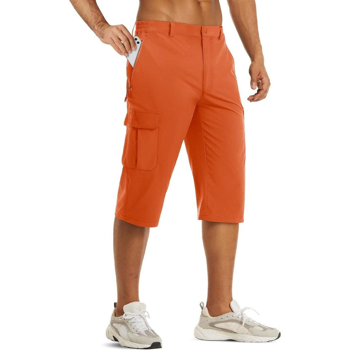 Men's Quick Dry Lightweight Cargo Capri Hiking Long Shorts - Men's Cargo Shorts