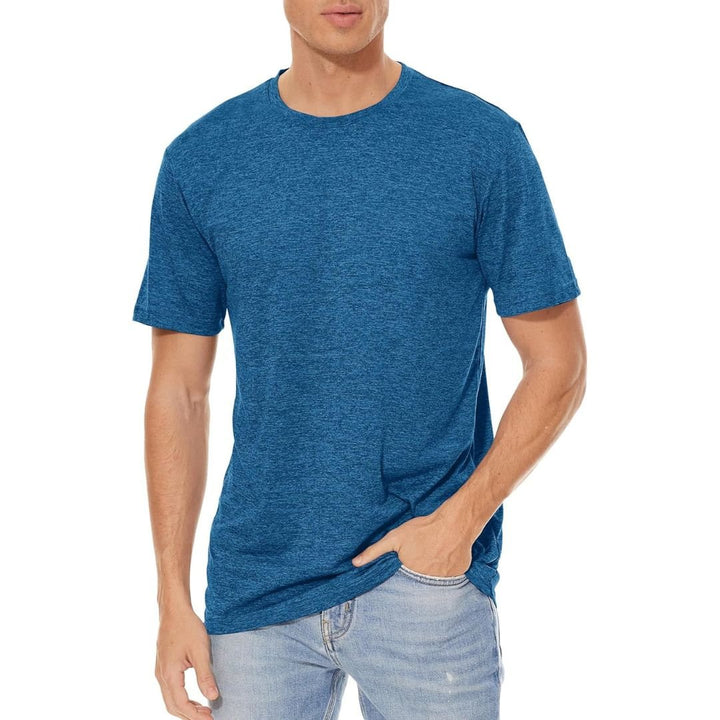 Men's Quick - Dry Solid Round Neck T - shirt - Men's T - shirts