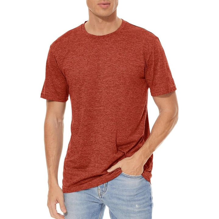 Men's Quick - Dry Solid Round Neck T - shirt - Men's T - shirts