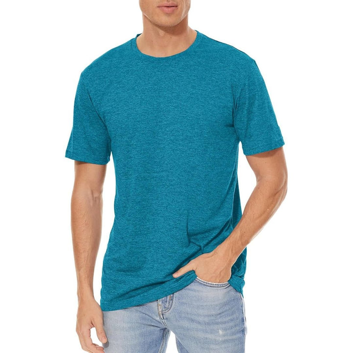 Men's Quick - Dry Solid Round Neck T - shirt - Men's T - shirts