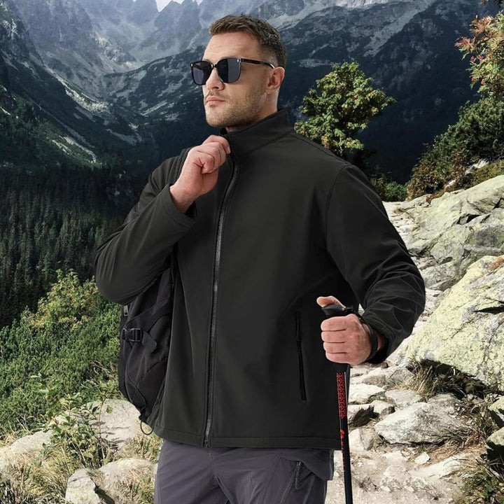 Mens Softshell Windproof Waterproof Coats Hiking Jackets - Men's Coats