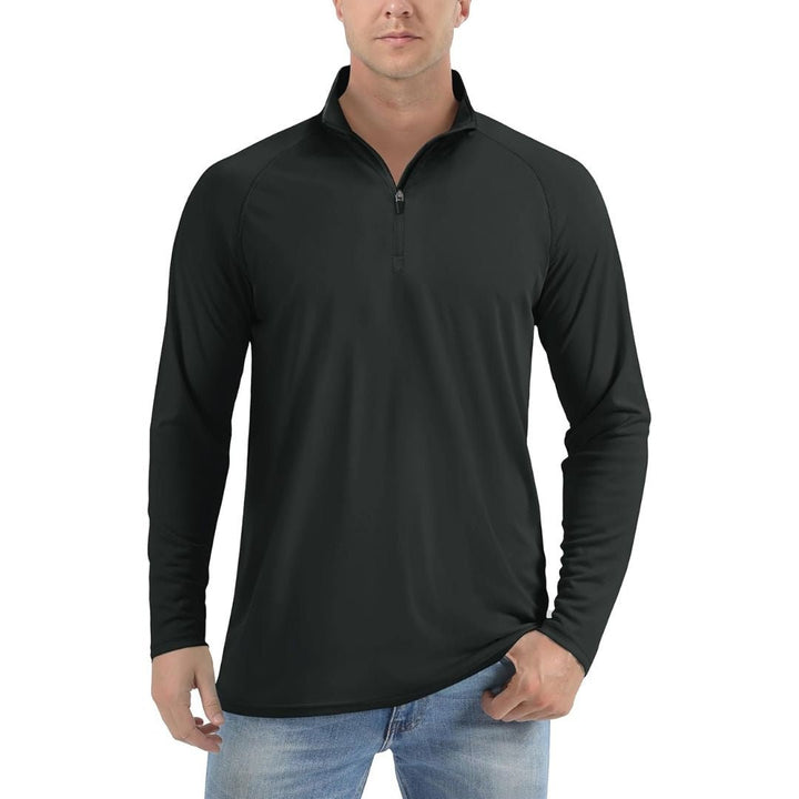 Men's Sun Protective Quick - Dry Stand Collar UV Long Sleeve Shirts - Men's Running Shirts