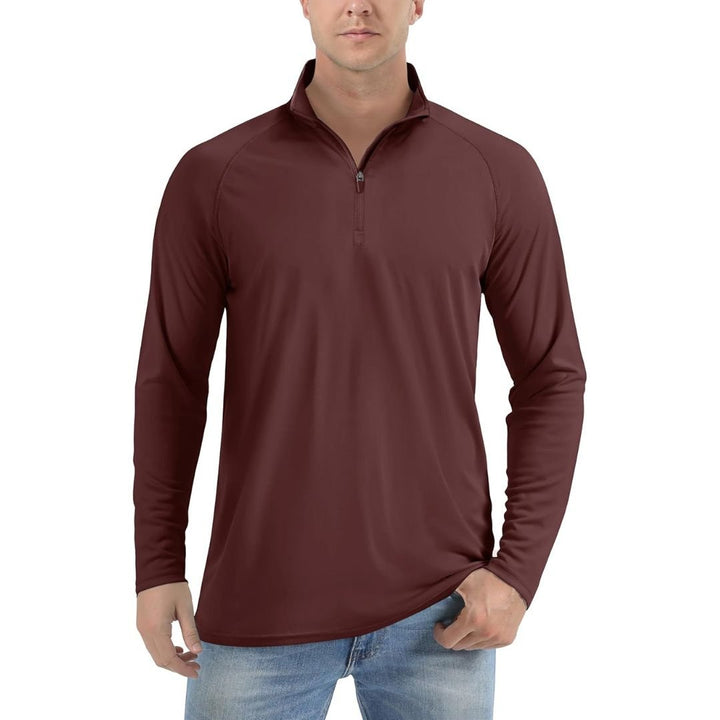 Men's Sun Protective Quick - Dry Stand Collar UV Long Sleeve Shirts - Men's Running Shirts