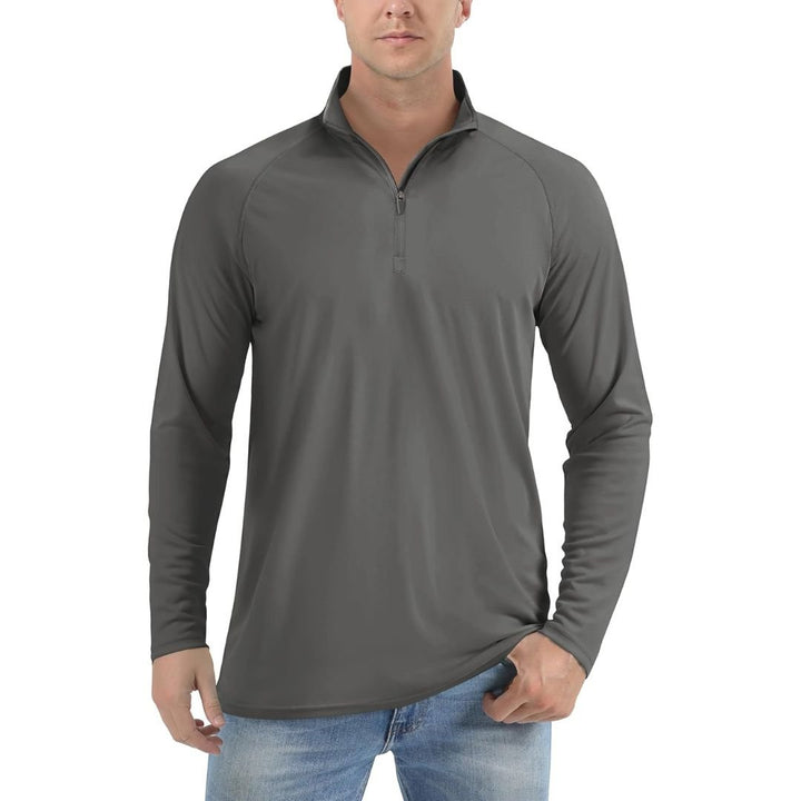 Men's Sun Protective Quick - Dry Stand Collar UV Long Sleeve Shirts - Men's Running Shirts