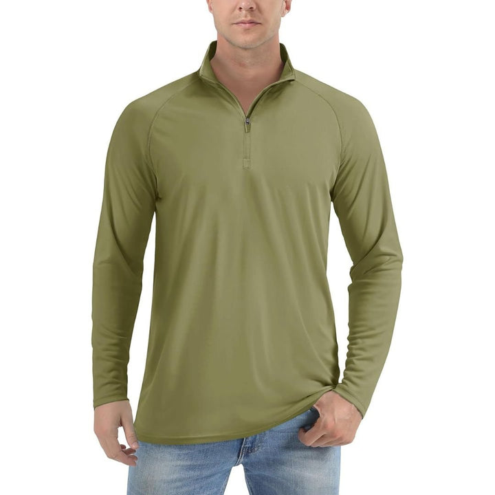 Men's Sun Protective Quick - Dry Stand Collar UV Long Sleeve Shirts - Men's Running Shirts