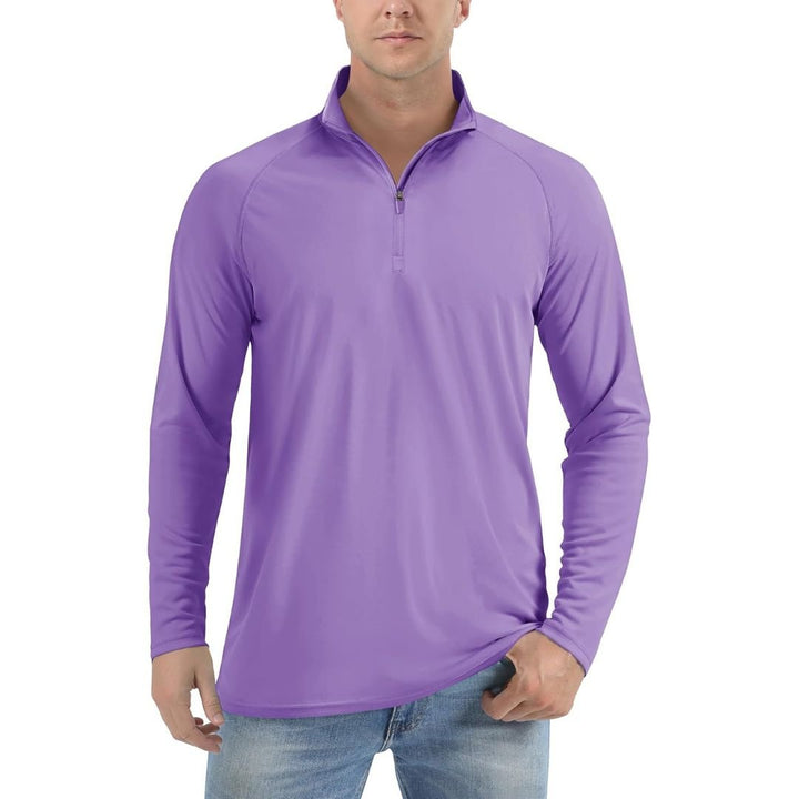 Men's Sun Protective Quick - Dry Stand Collar UV Long Sleeve Shirts - Men's Running Shirts