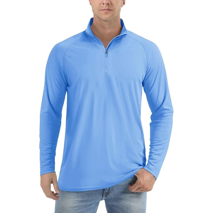 Men's Sun Protective Quick - Dry Stand Collar UV Long Sleeve Shirts - Men's Running Shirts