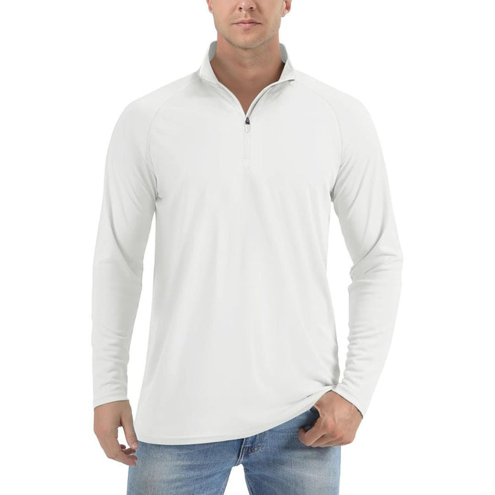 Men's Sun Protective Quick - Dry Stand Collar UV Long Sleeve Shirts - Men's Running Shirts