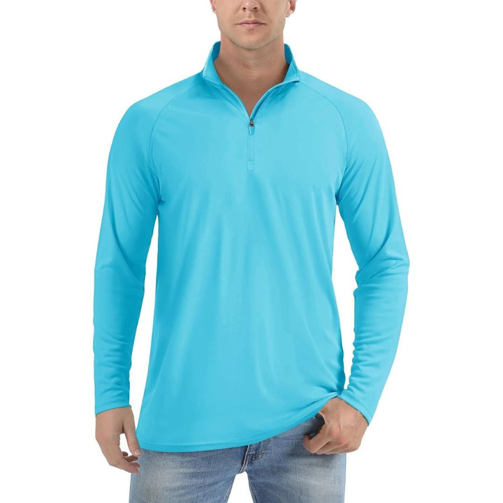 Men's Sun Protective Quick - Dry Stand Collar UV Long Sleeve Shirts - Men's Running Shirts